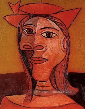 Femme au chapeau Dora Maar 1938 cubiste Pablo Picasso Peinture à l'huile